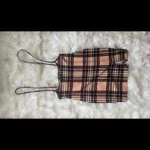 Plaid Suspender Dress